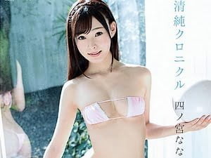 小柄でスリム巨乳な美少女JKの過激イメージビデオ＆メインキング【四ノ宮ななみ 華奢 着エロ ロリ 女子高生】