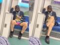【電車対面パンチラ盗撮】ポニーテールJKがユルかったので白パンティ激写【ヤバイやつ ロリ 女子高生】